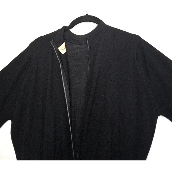 Vtg Sweater Dress 50s 60s S 8 James Kenrob Pebblecrepe Black Knit Midi A-Line - Picture 10 of 12